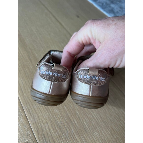 Stride Rite 360 Girl's Mariella Rose Gold Mary Jane Slip On Baby Shoes size 3m 3 - Picture 4 of 10